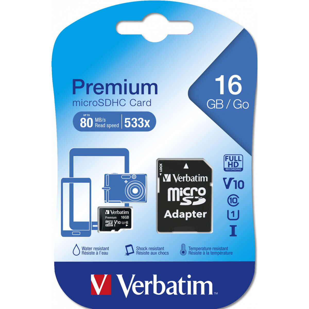 Micro SD Card Verbatim Premium 16 GB