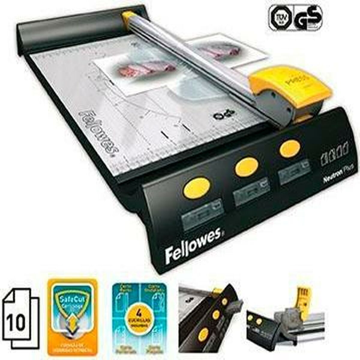 Rotary Trimmer Fellowes Neutron Plus Black Grey