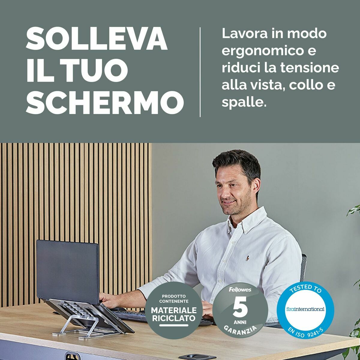 Folding and Adjustable Laptop Stand Fellowes Alumia