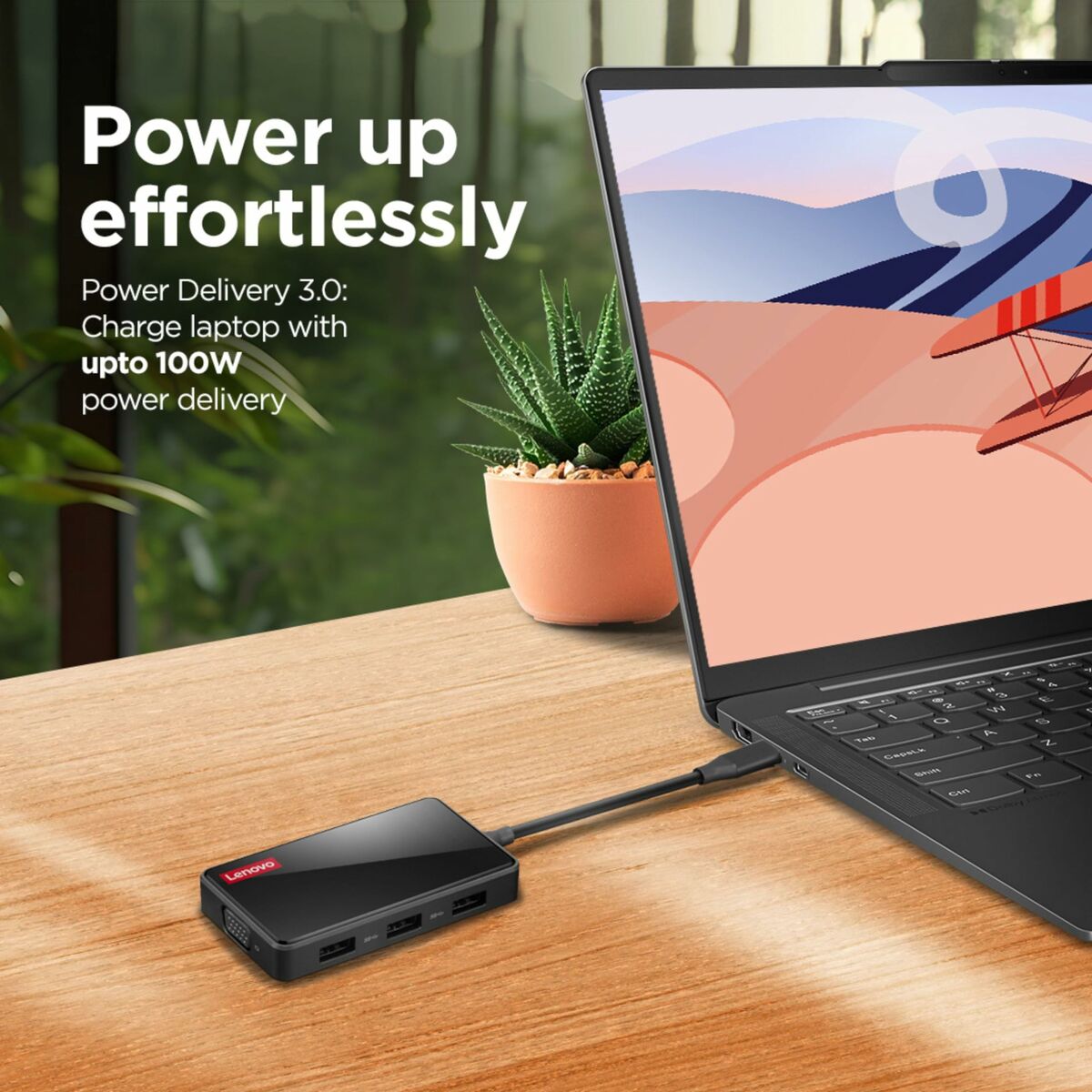 USB Hub Lenovo GX91M73945 Black 100 W