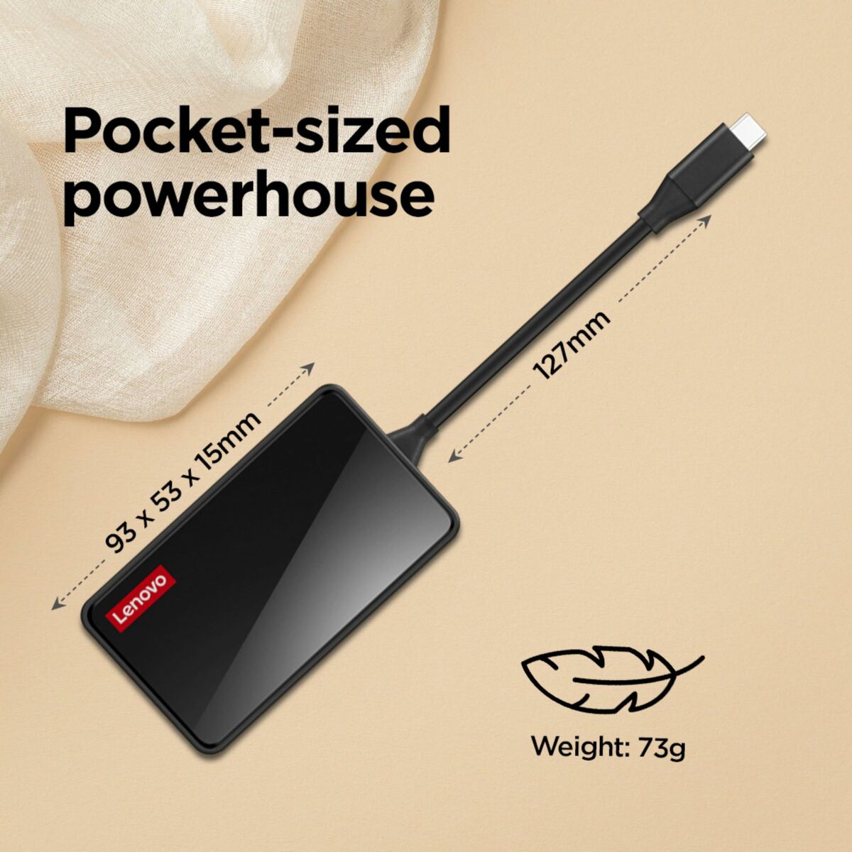 USB Hub Lenovo GX91M73945 Black 100 W