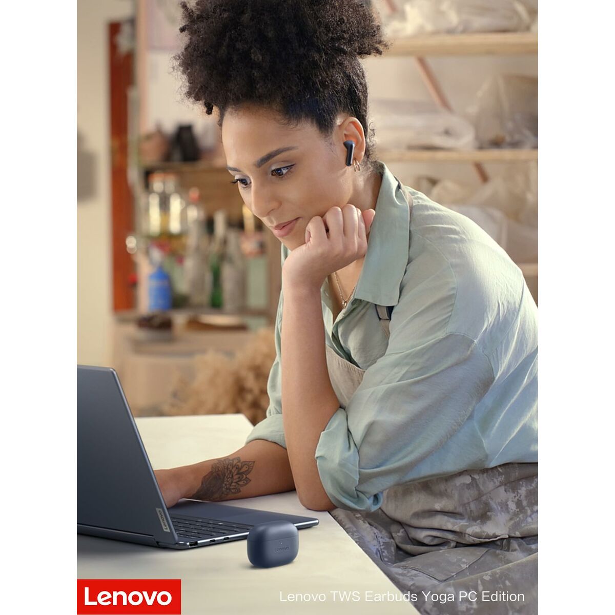 Wireless Earphones with Charging Case Lenovo TWS YOGA PC Edition