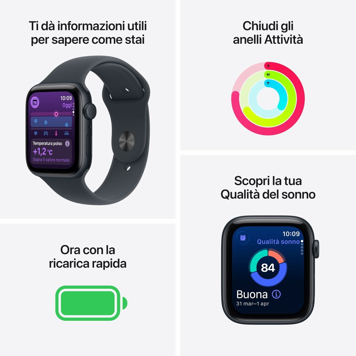 Smartwatch Apple MEHJ4QL/A White Ø 44 mm