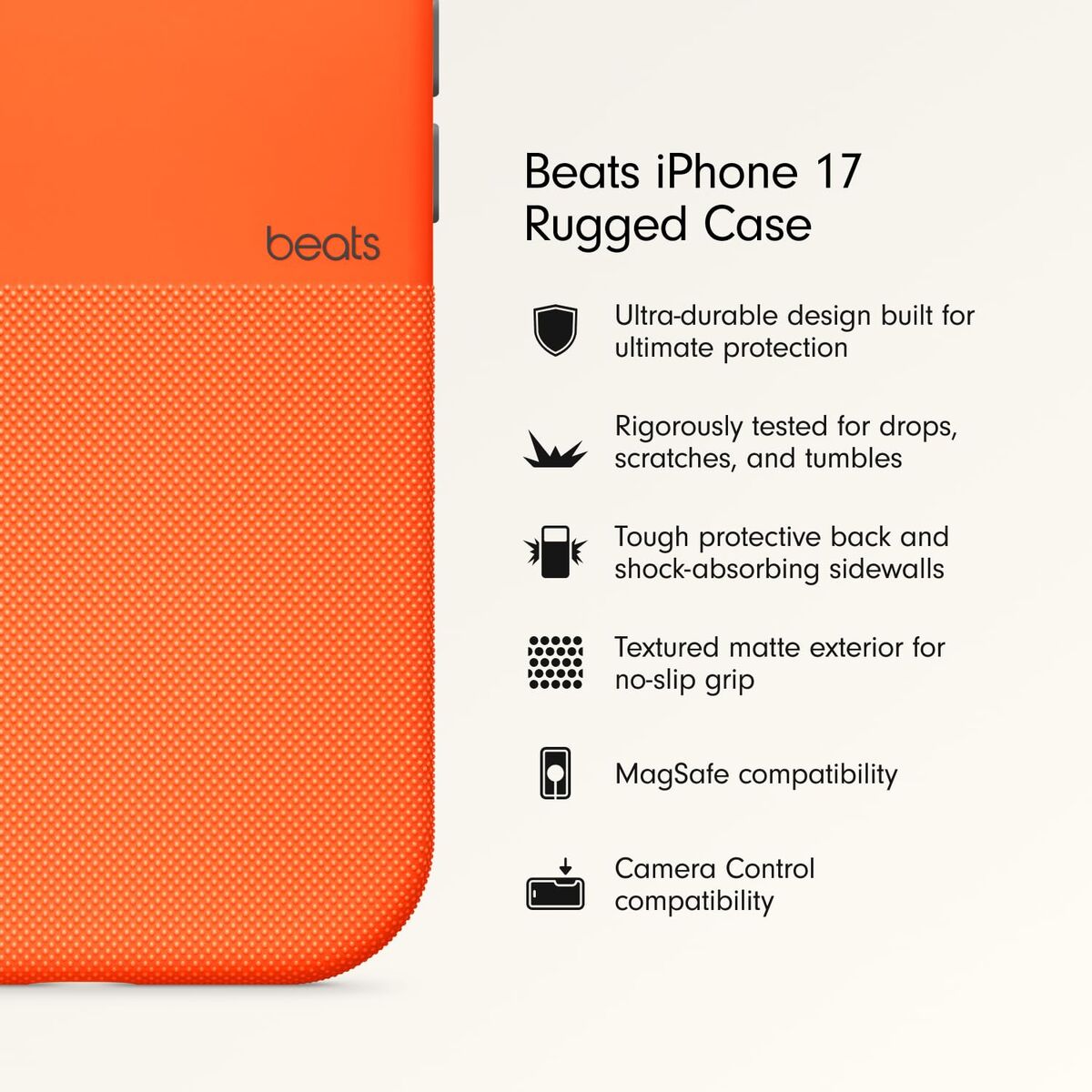 Mobile cover Beats iPhone 17 Orange Apple