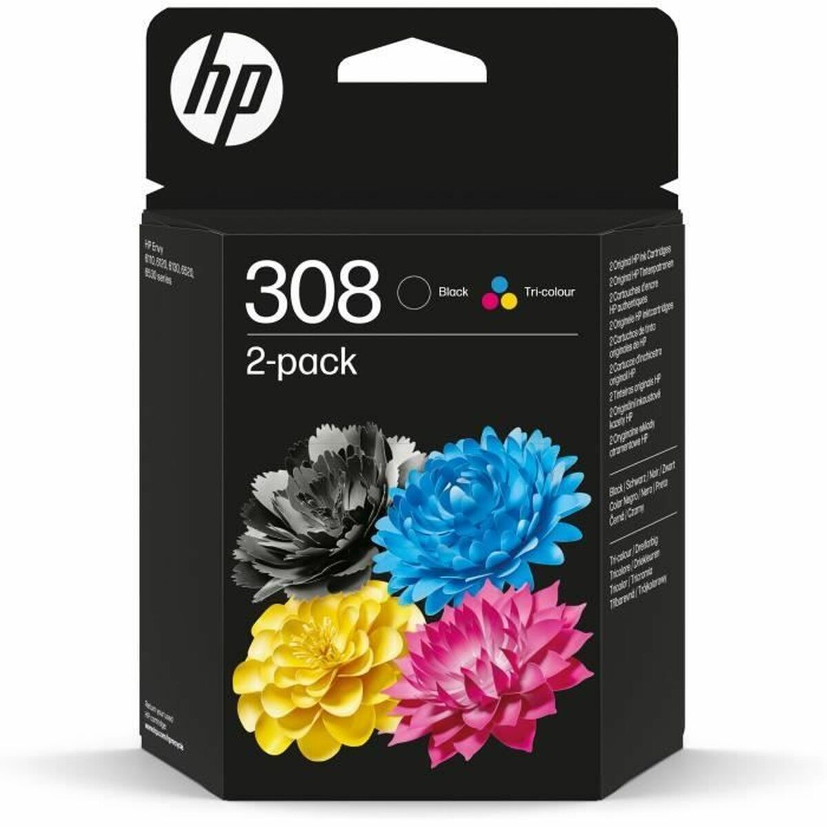Original Ink Cartridge HP SERIES 6110, 6120, 6130, 6520, 6530 - Nº 308 Black Multicolour