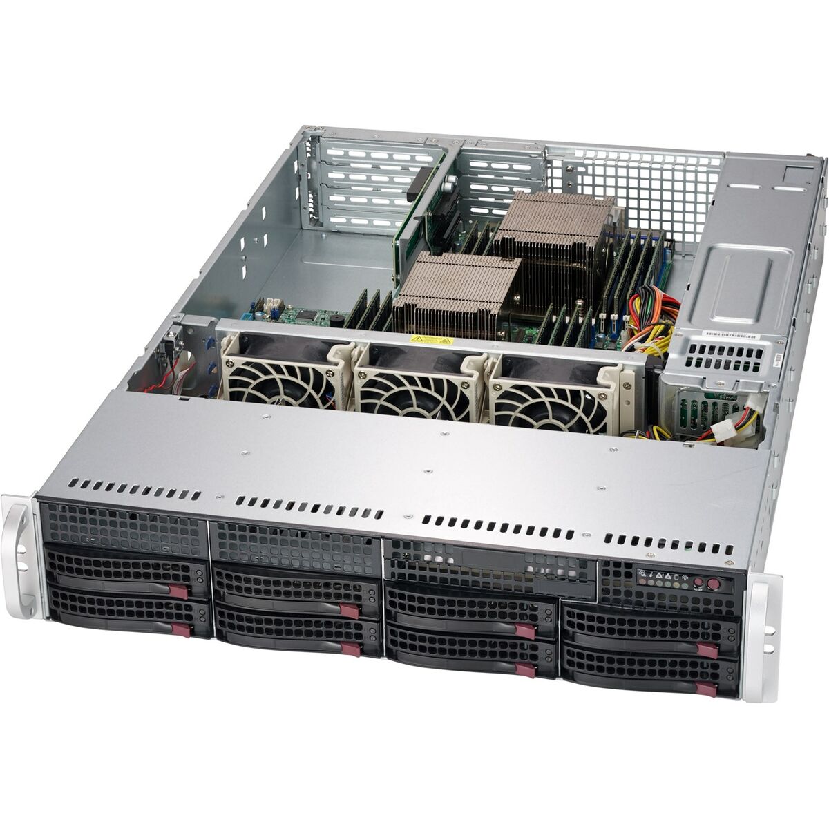 ATX Semi-tower Box Supermicro CSE-825TQC-R802WB Black Grey