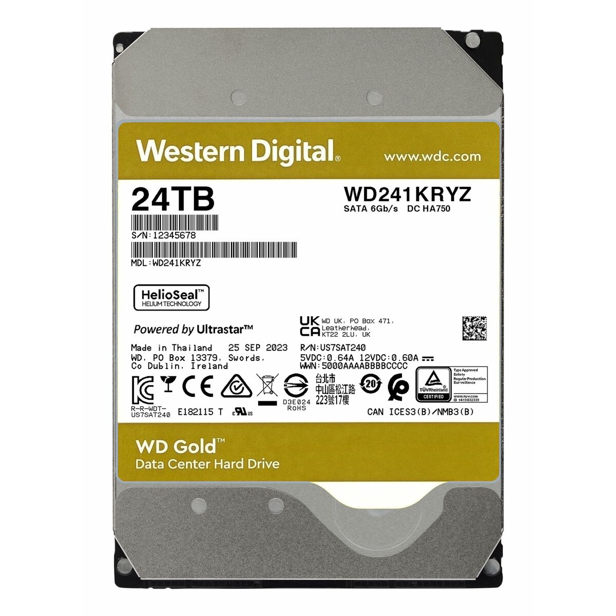 Hard Drive Western Digital WD241KRYZ 3,5" 24 TB