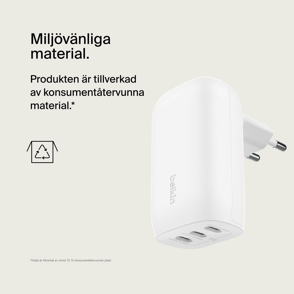 USB Cable Belkin WCC002CFWH White