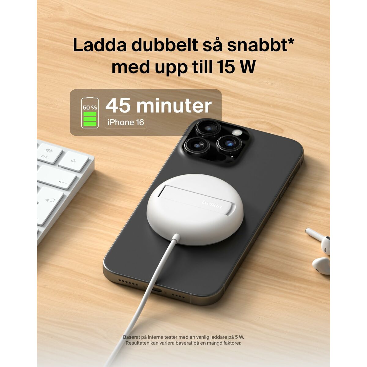 Cordless Charger Belkin WIA011KQWH White