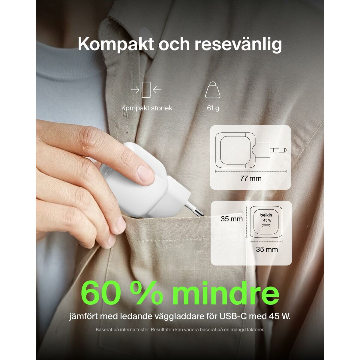 Wall Charger Belkin WCA013KQ1MWH-B6 White