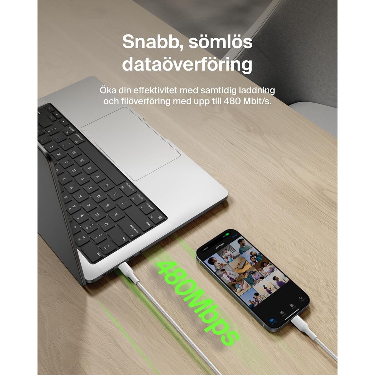 USB Cable Belkin CAB025HQ1MWH