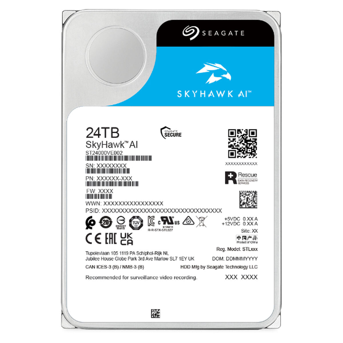 Hard Drive Seagate ST24000VE002 3,5" 24 TB