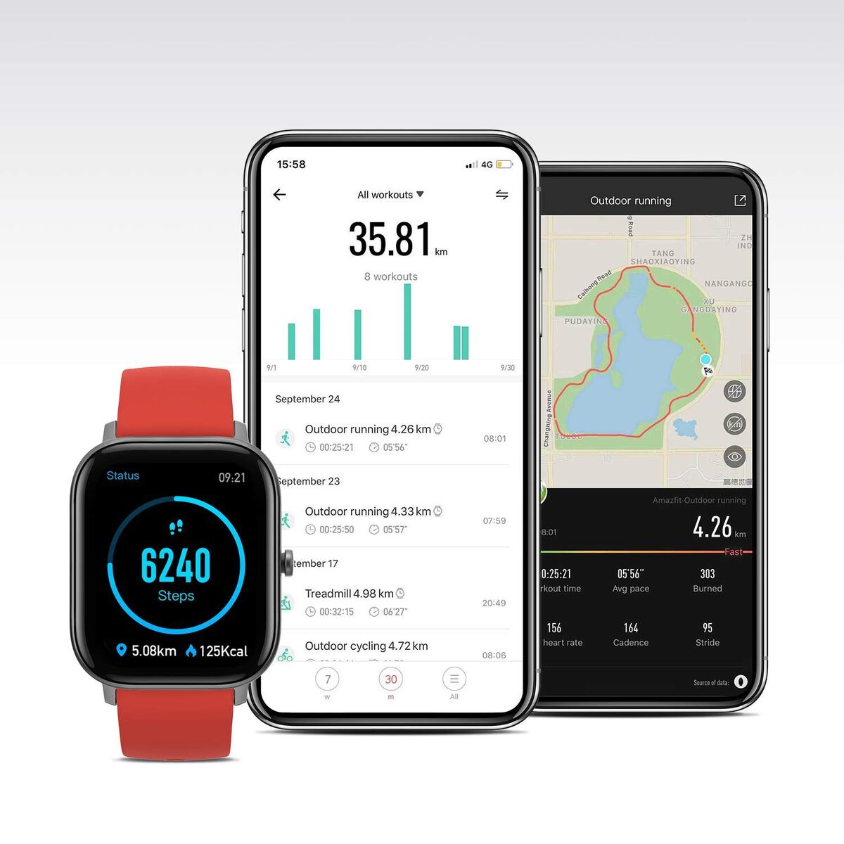 Smartwatch Amazfit GTS 42 mm Orange 1,65" 42 mm Ø 42 mm Ø 42,5 mm