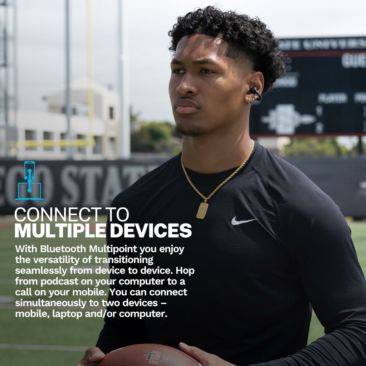 Wireless Earphones with Charging Case JLab IEUEBFLEXRBLK124 Black