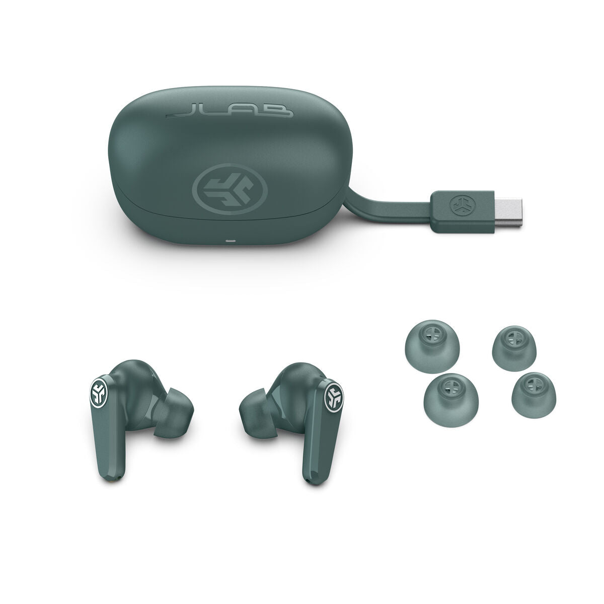 Wireless Earphones with Charging Case JLab IEUEBGOPODSRSGE124 Green