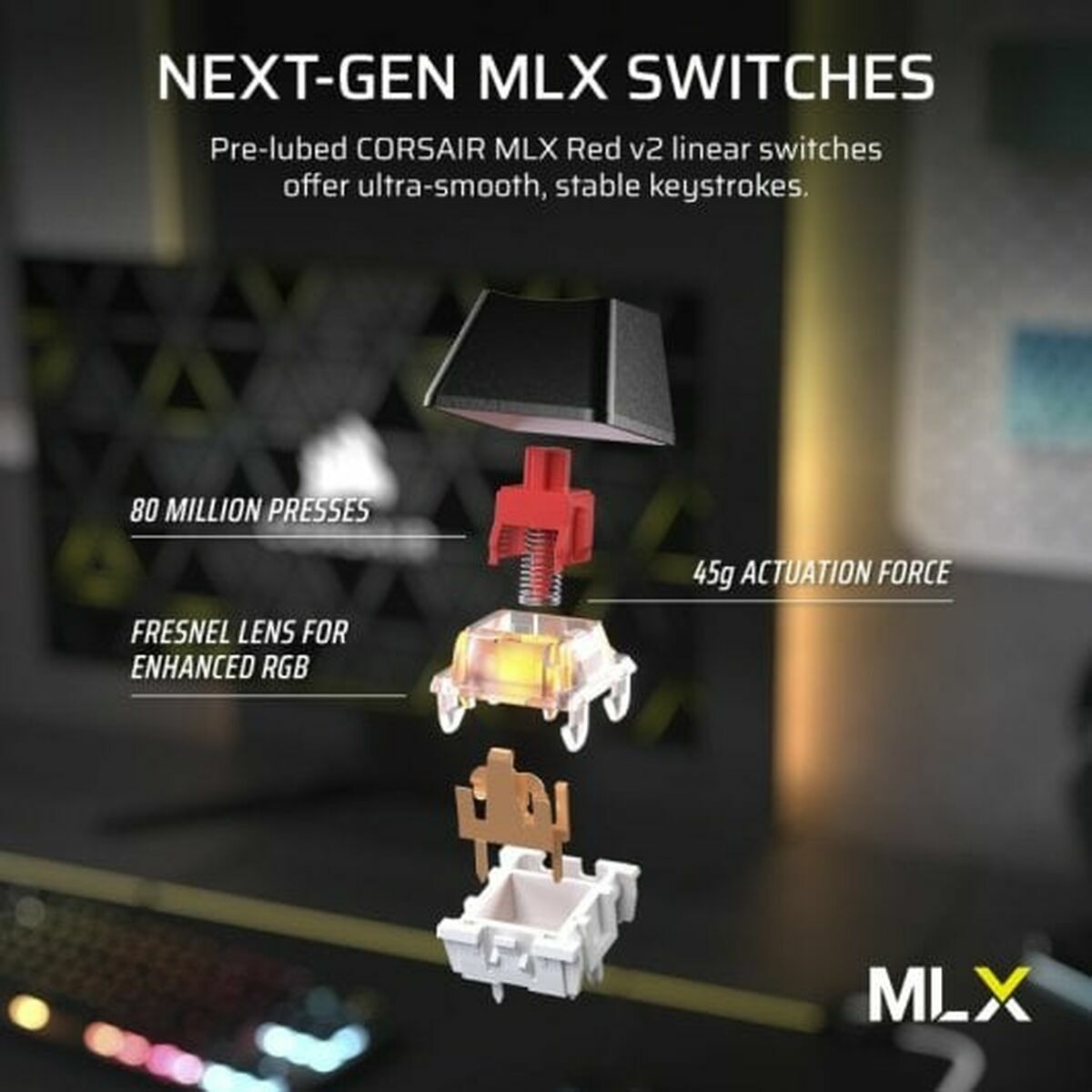 Wireless Keyboard Corsair CH-914901E-ES Black Spanish Qwerty