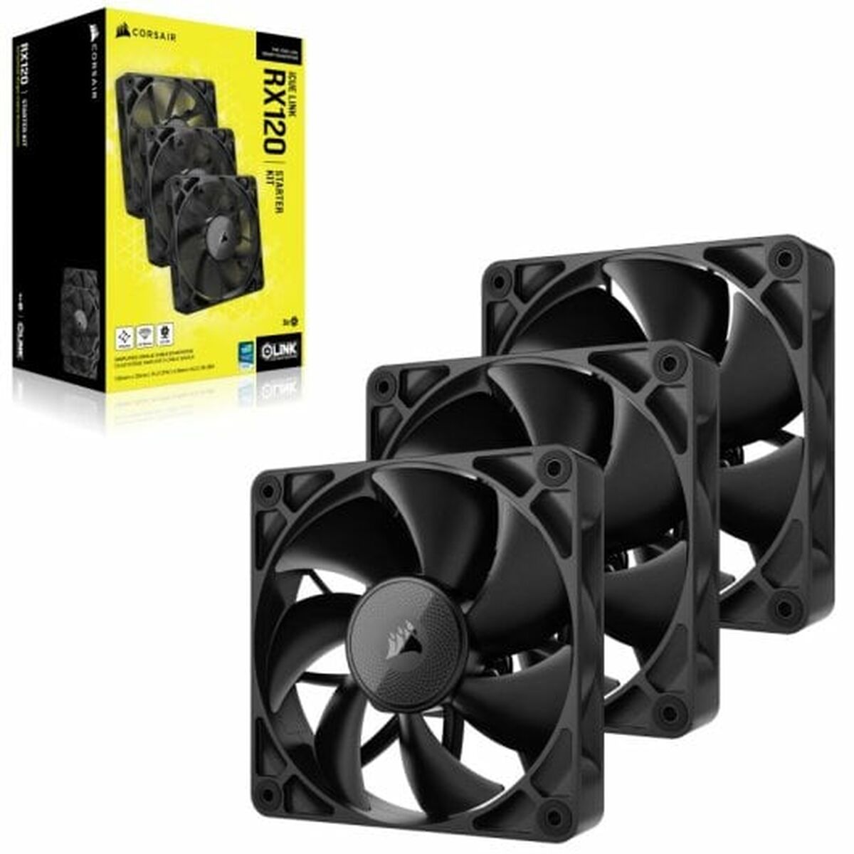 Box Ventilator Corsair CO-9051010-WW Ø 12 cm (3 Units)