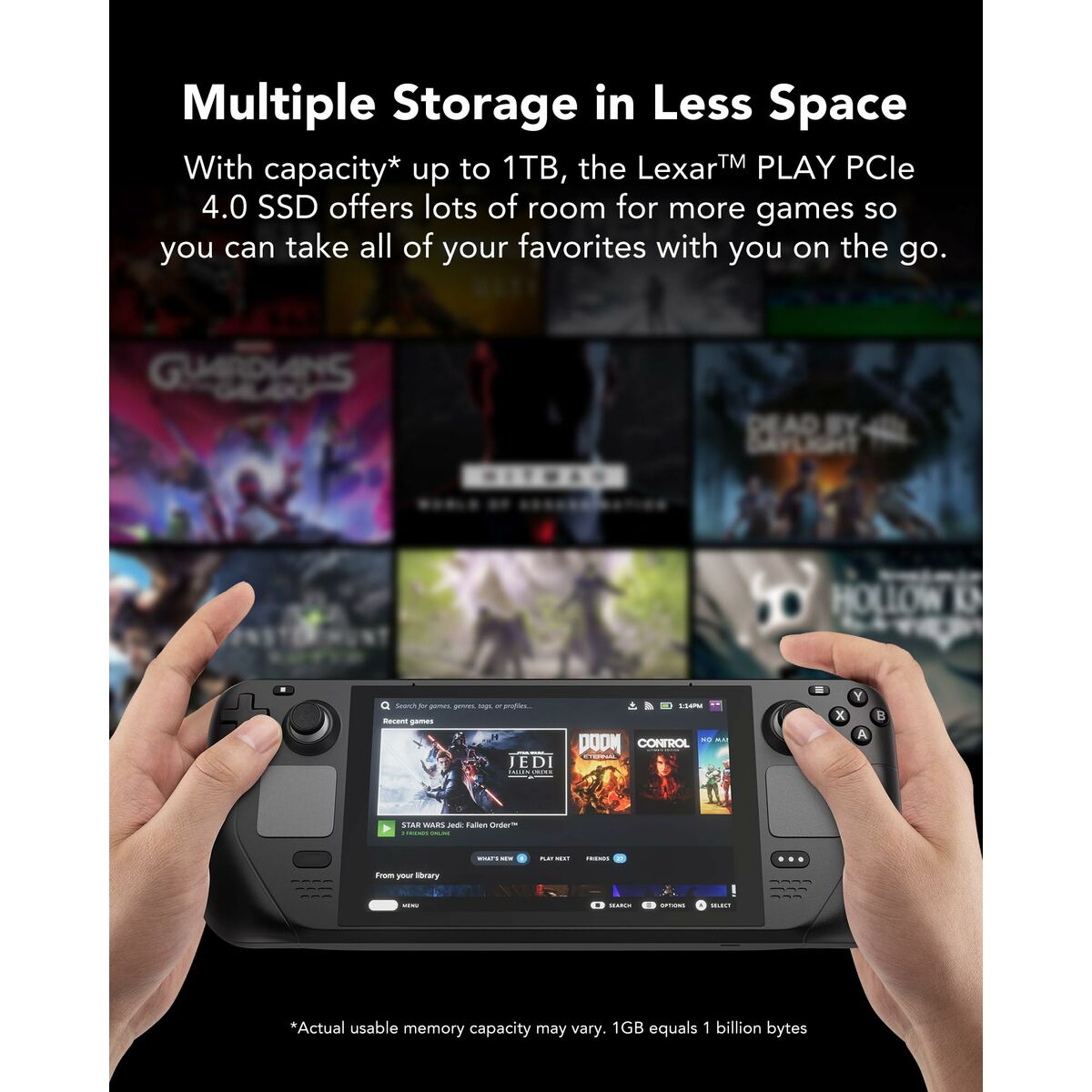 Hard Drive Lexar LNMPLAY001T-RNNNG 1 TB SSD