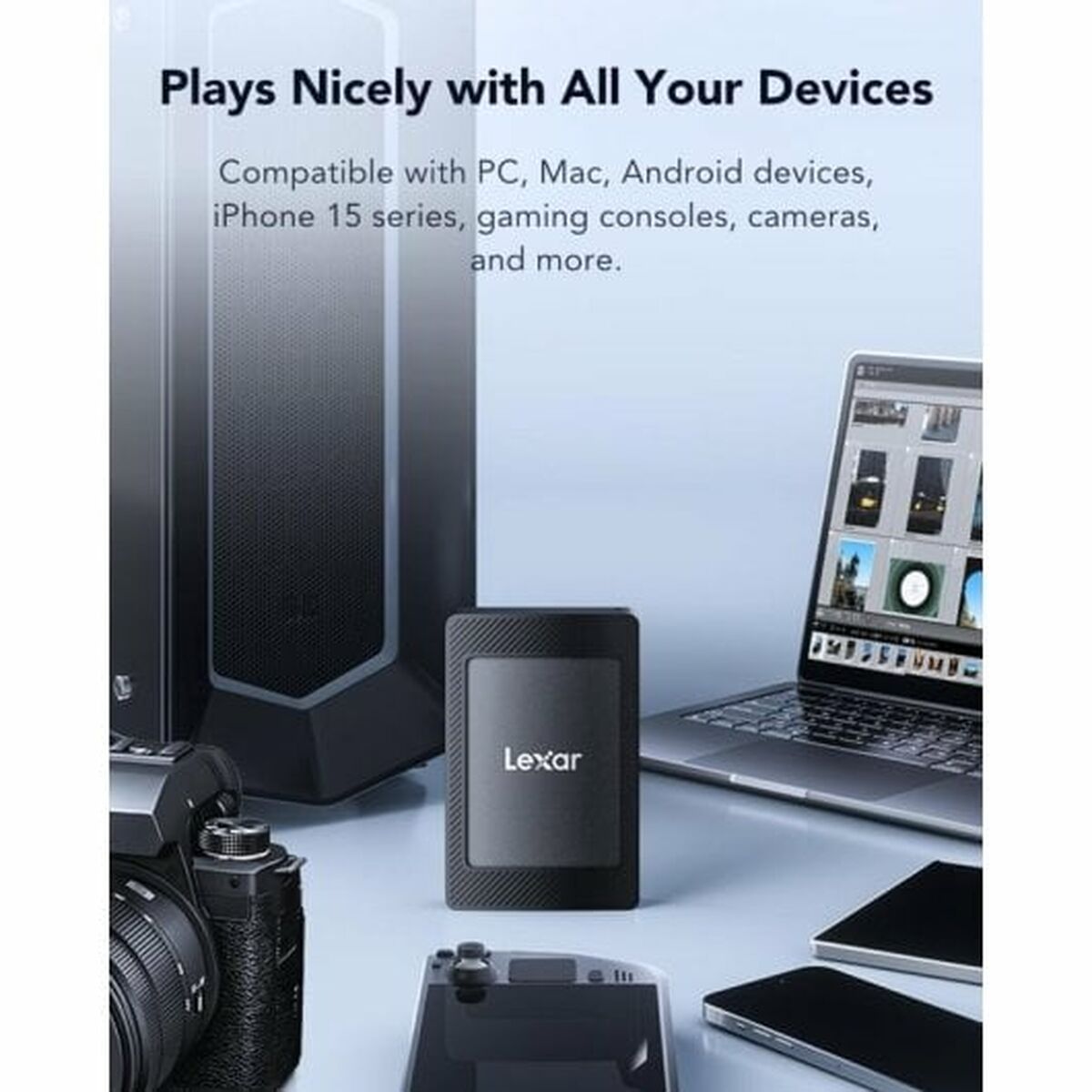 External Hard Drive Lexar LSL500M001T-RNBNG Black 1 TB