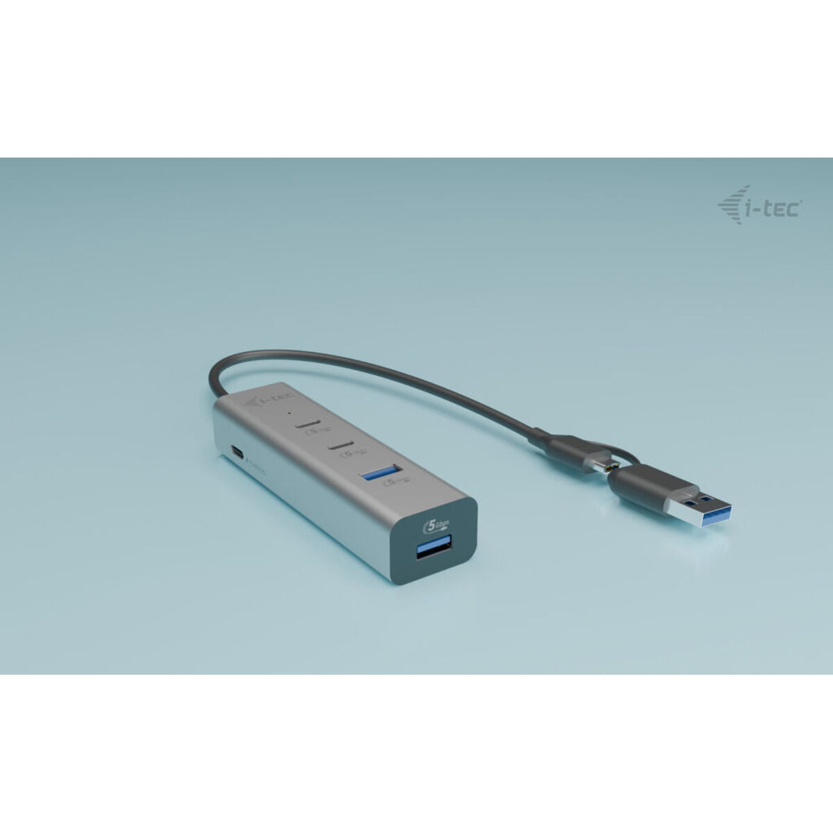 USB Hub i-Tec CAHUBMETAL2A2CPD Silver