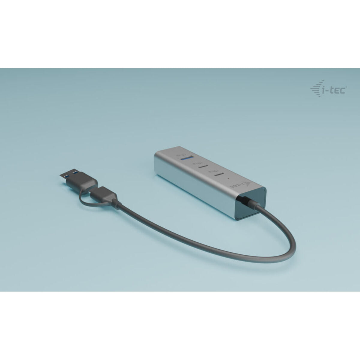 USB Hub i-Tec CAHUBMETAL2A2CPD Silver