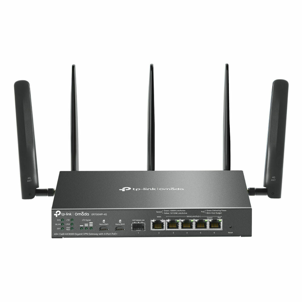 Router TP-Link ER706WP-4G Black USB RJ45 Ethernet LAN PoE x 1