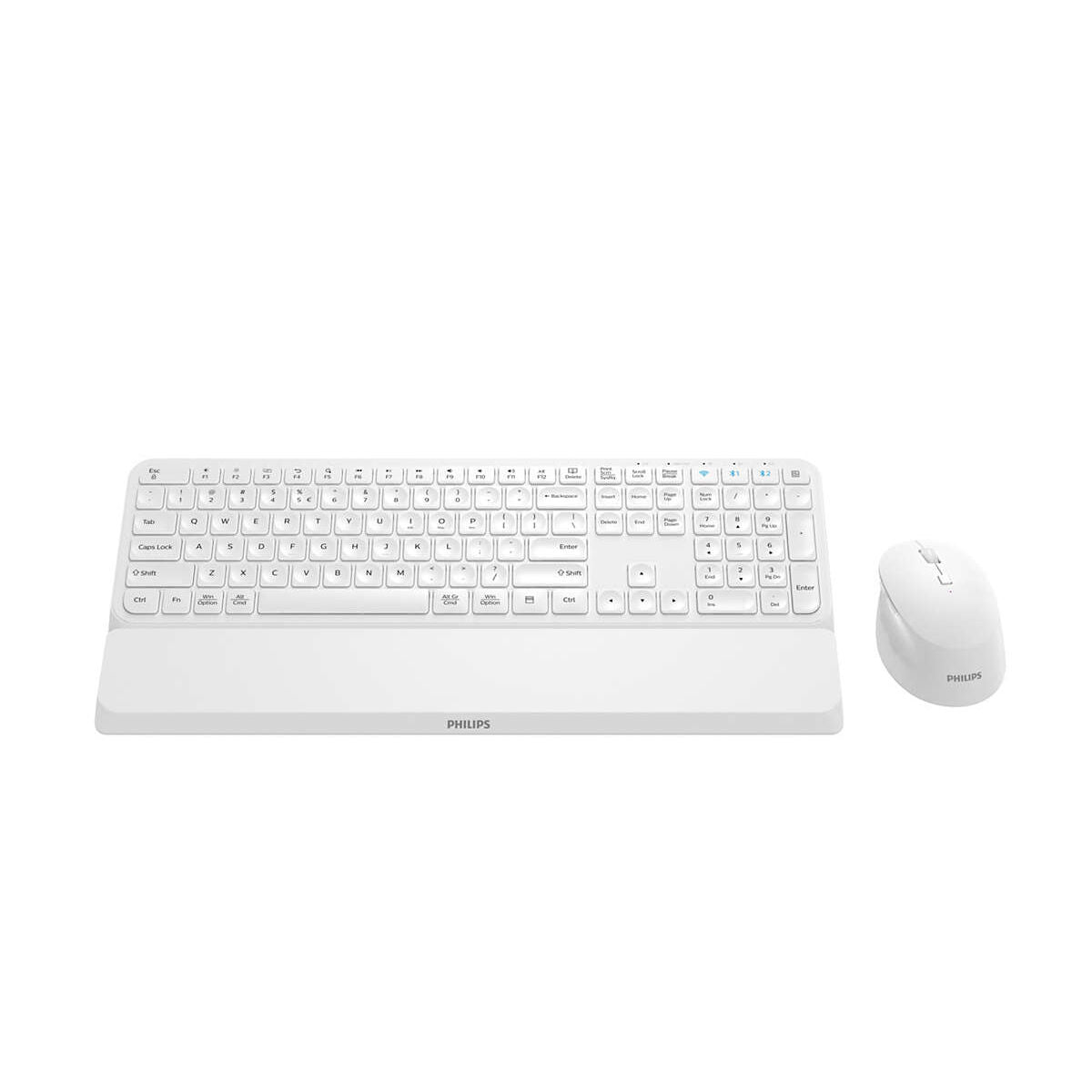Mouse & Keyboard Philips SPT6607W/16 White QWERTY