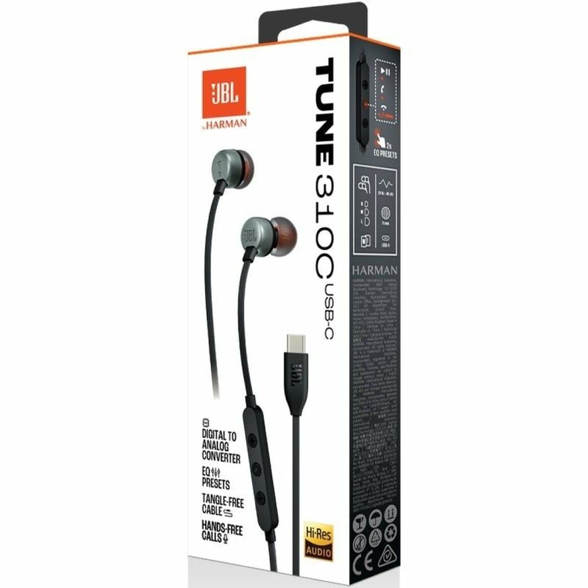 Headphones with Microphone JBL Tune 310C Black