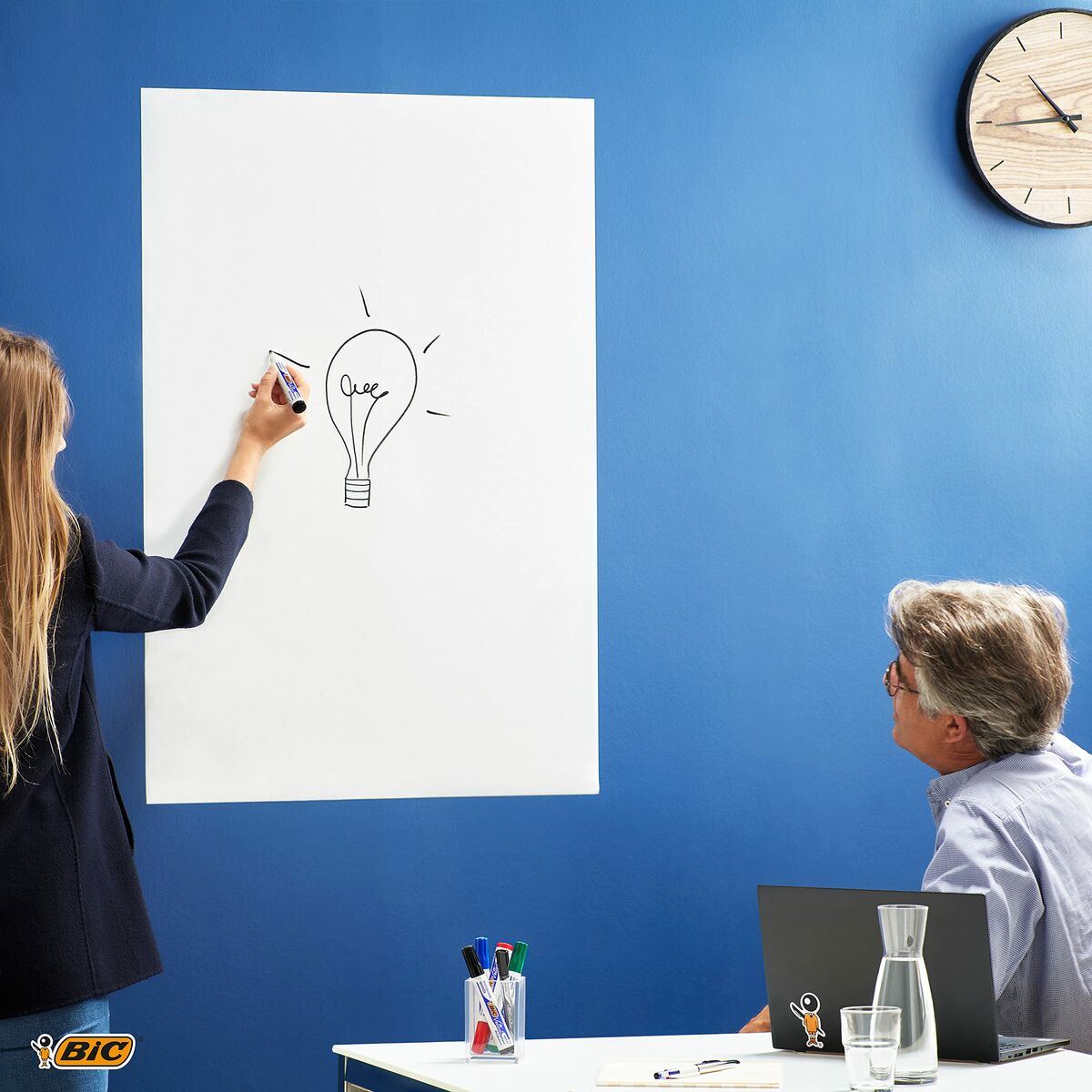 Whiteboard Bic 870492 Adhesive 2 x 1 m