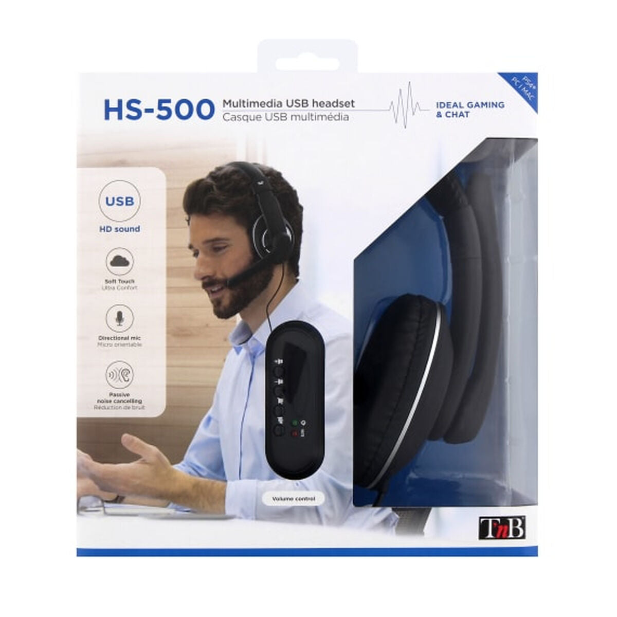 Headphones with Headband T'NB HS-500 Black