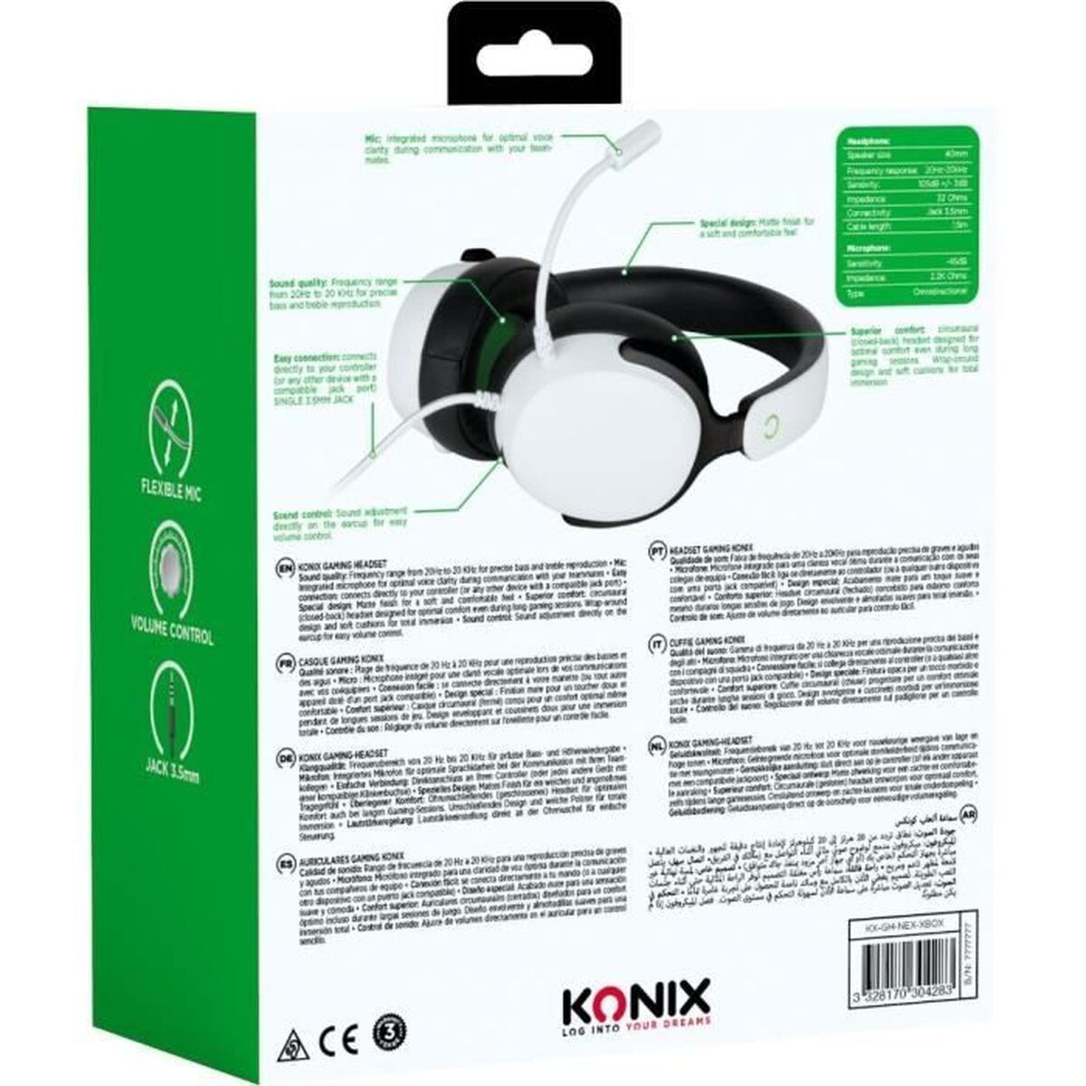 Headphones KONIX Black