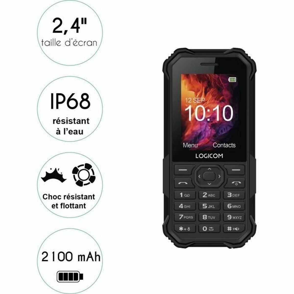 Mobile phone Logicom XTREM_40_BK 2.4" Black