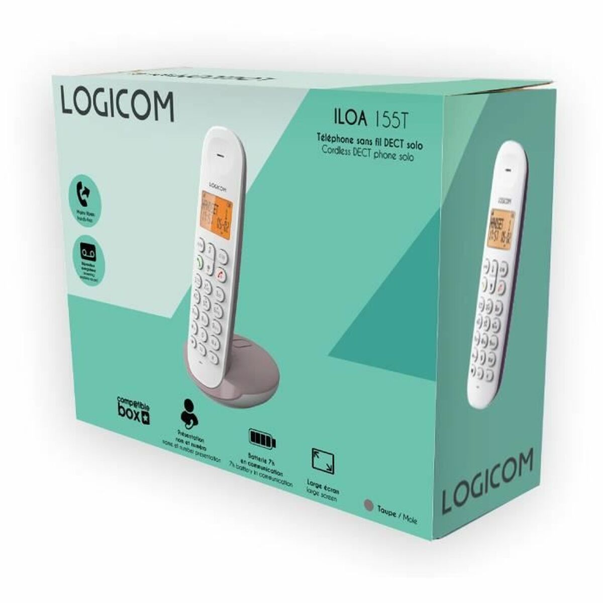 Wireless Phone Logicom ILOA 155T SOLO Brown Grey Taupe