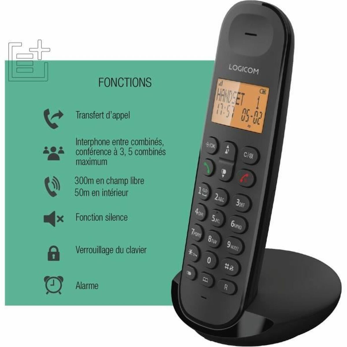 Wireless Phone Logicom ILOA 150 SOLO Grey