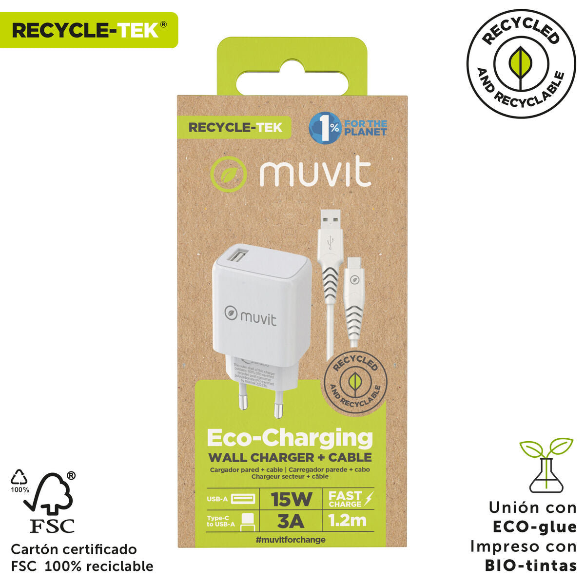 Wall Charger Muvit White 12 W