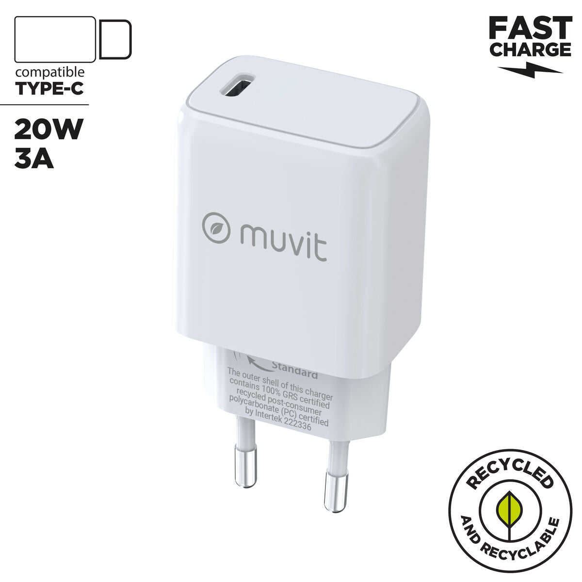 Wall Charger Muvit White 20 W