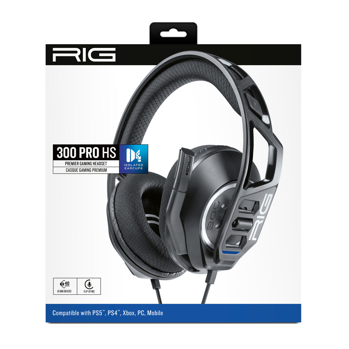 Gaming Headset with Microphone Rig Gaming RIG300PROHS Black