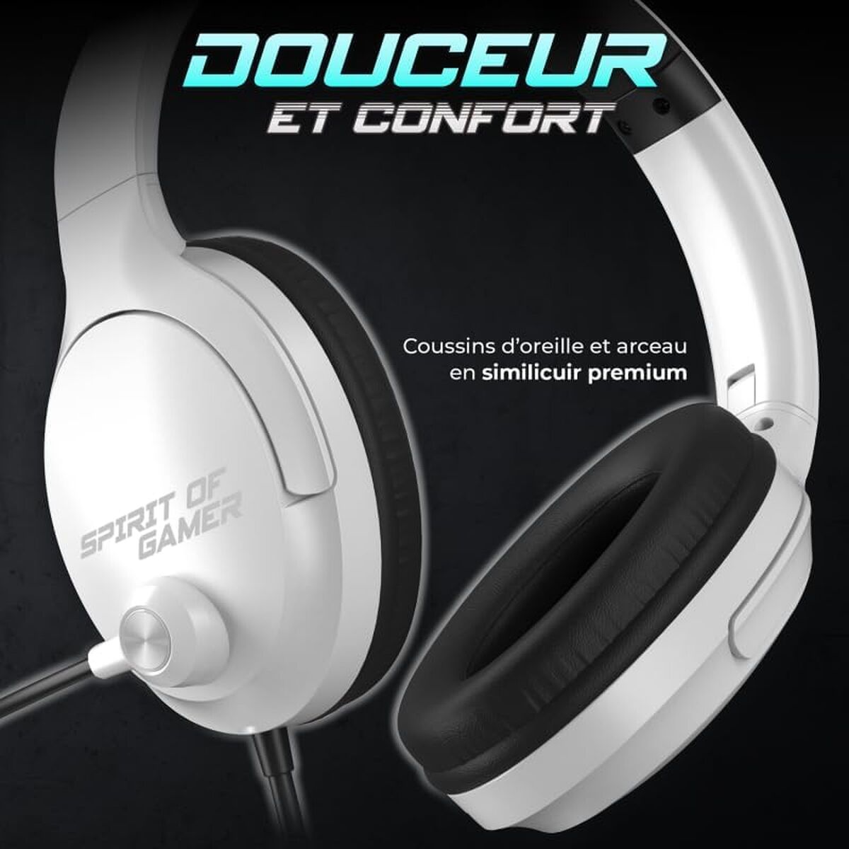 Headphones with Microphone Spirit of Gamer Pro H4 White