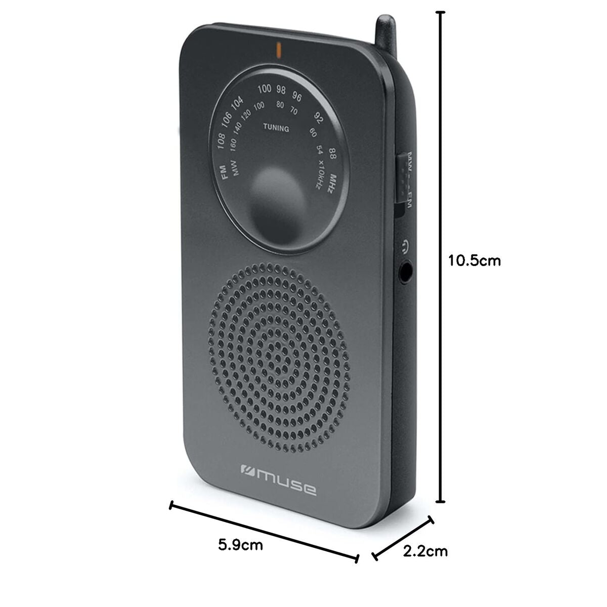 Transistor Radio Muse M01RS Black