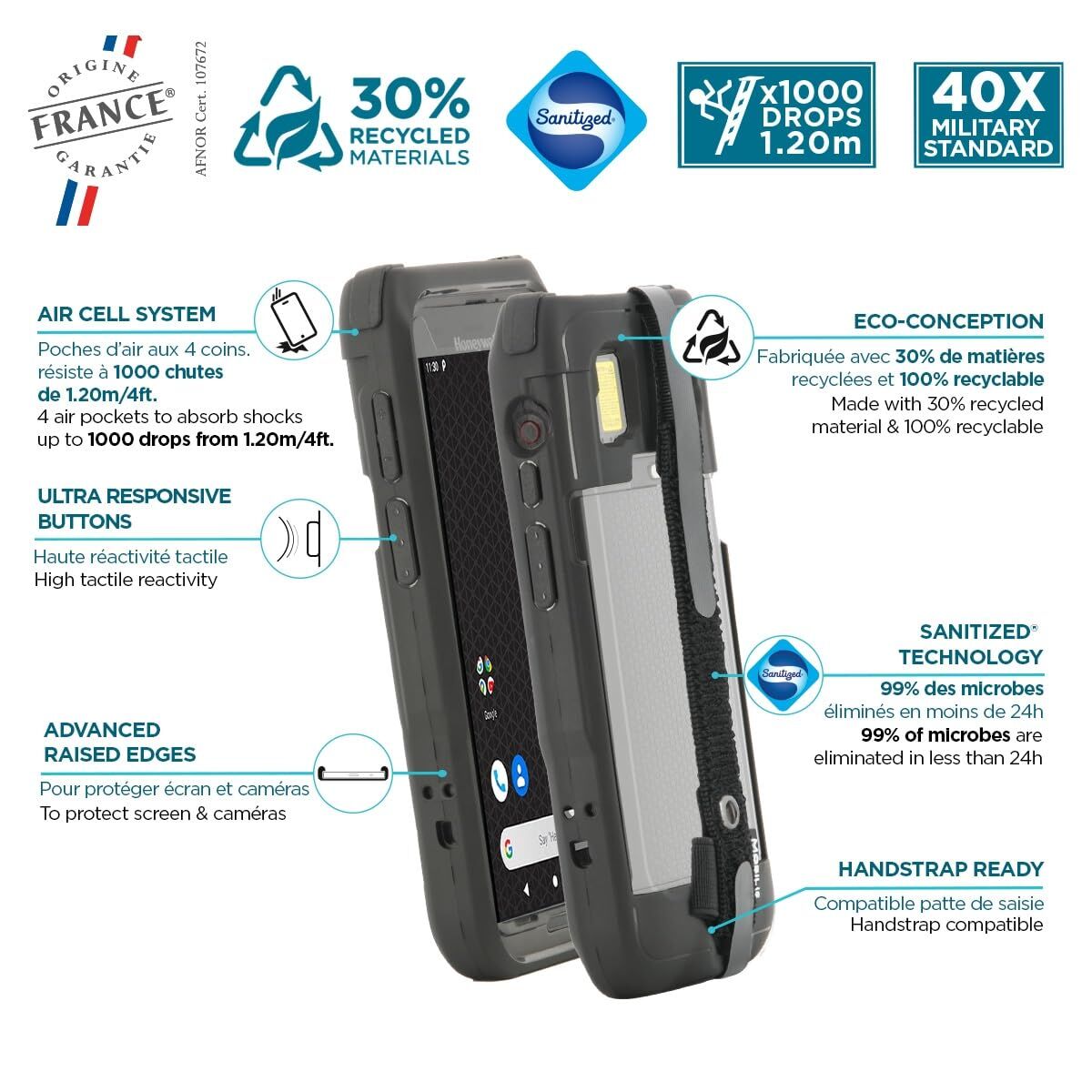 Mobile cover Mobilis PROTECH Black