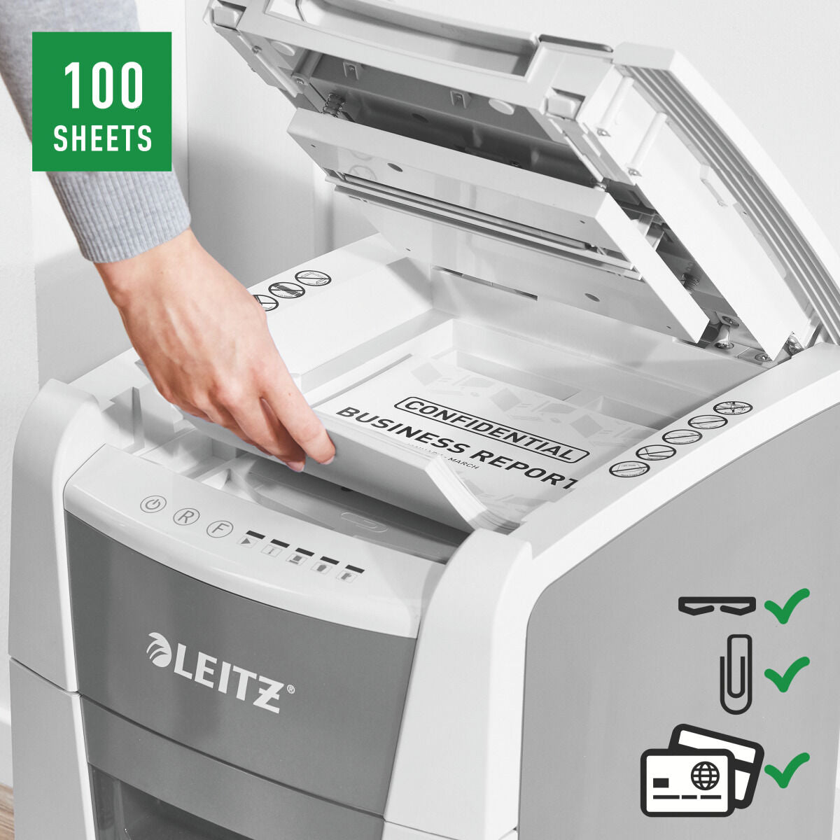 Micro-Cut Paper Shredder Leitz IQ 100 Autofeed