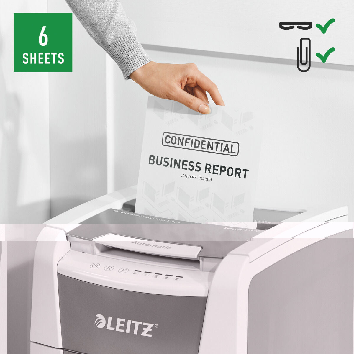 Micro-Cut Paper Shredder Leitz IQ 100 Autofeed