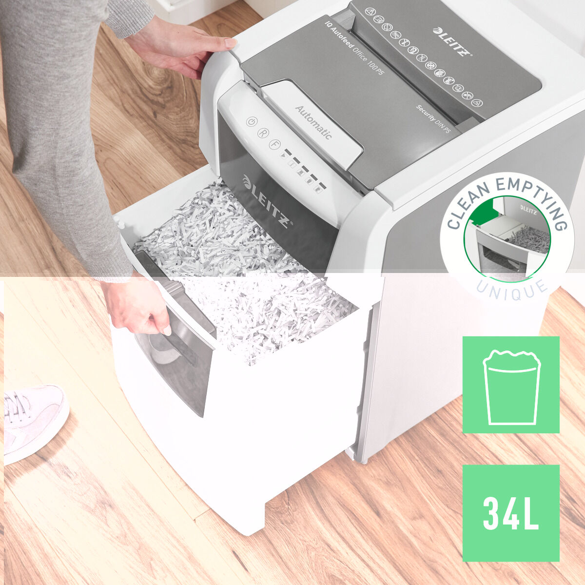 Micro-Cut Paper Shredder Leitz IQ 100 Autofeed