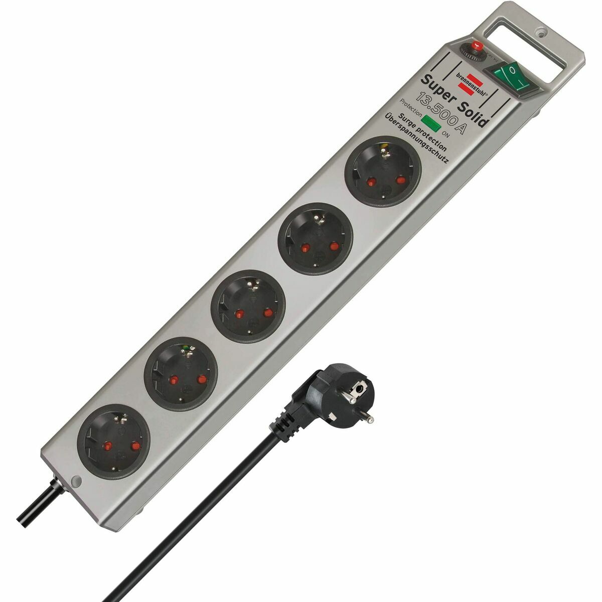 Power Socket - 5 sockets with Switch Brennenstuhl Super-Solid 3600 W (2,5 m)