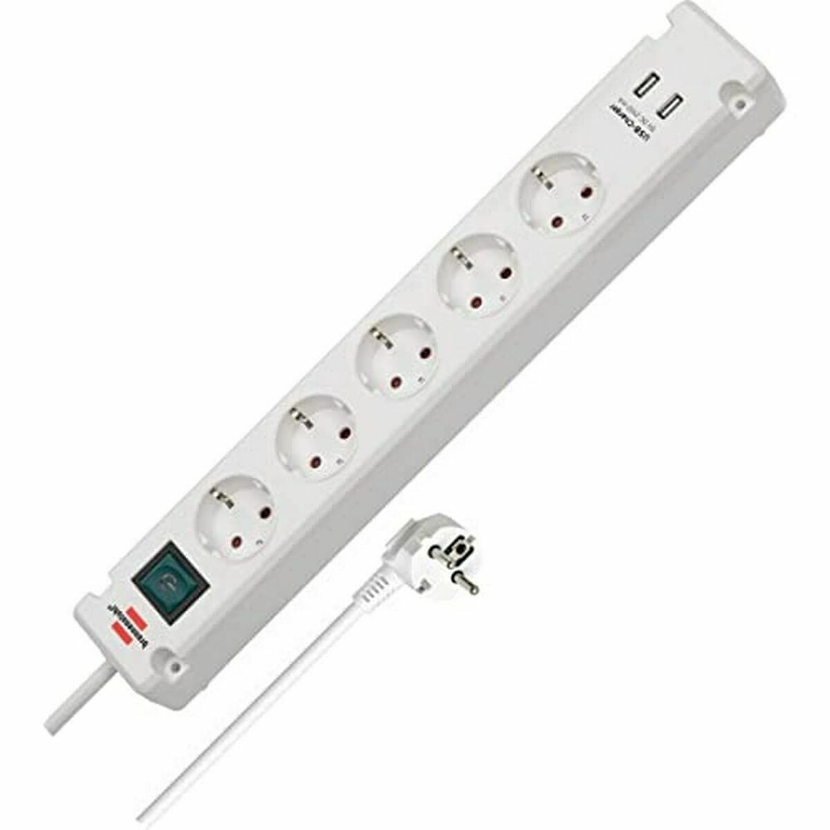 Power Socket - 5 sockets with Switch Brennenstuhl Bremounta 3600 W USB x 2 (3 m)