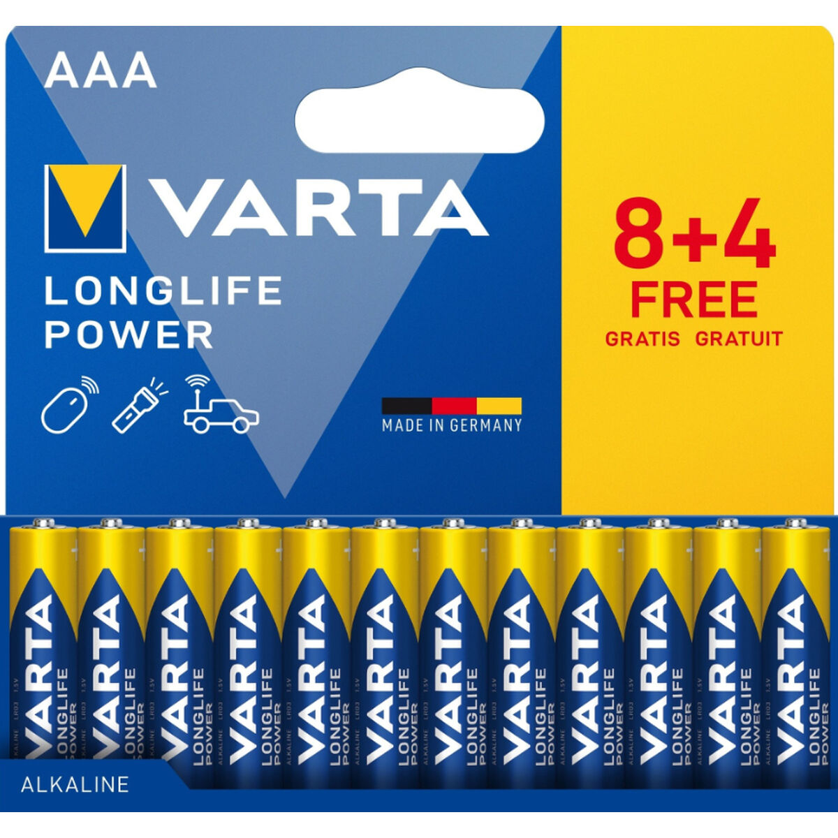 Batteries Varta longlife power 1,5 V AAA LR03 (12 Units)