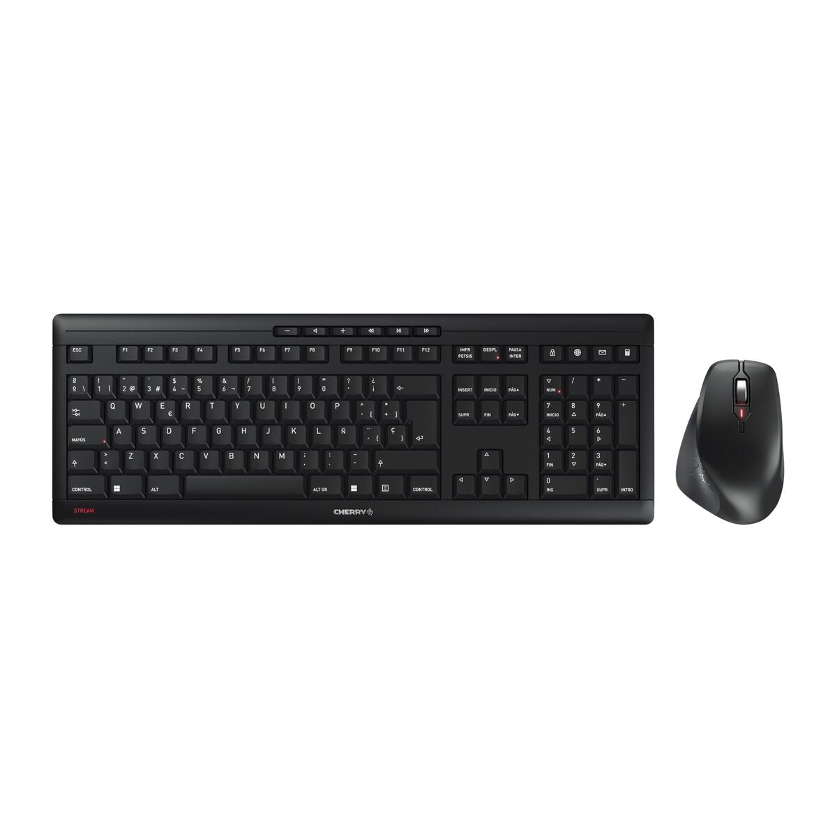 Keyboard and Mouse Cherry JD-8550ES-2 Black Spanish QWERTY