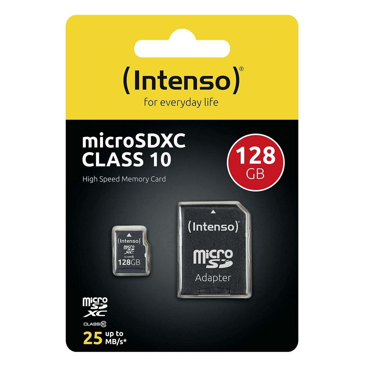 Micro SD Memory Card with Adaptor INTENSO 3413491 128 GB