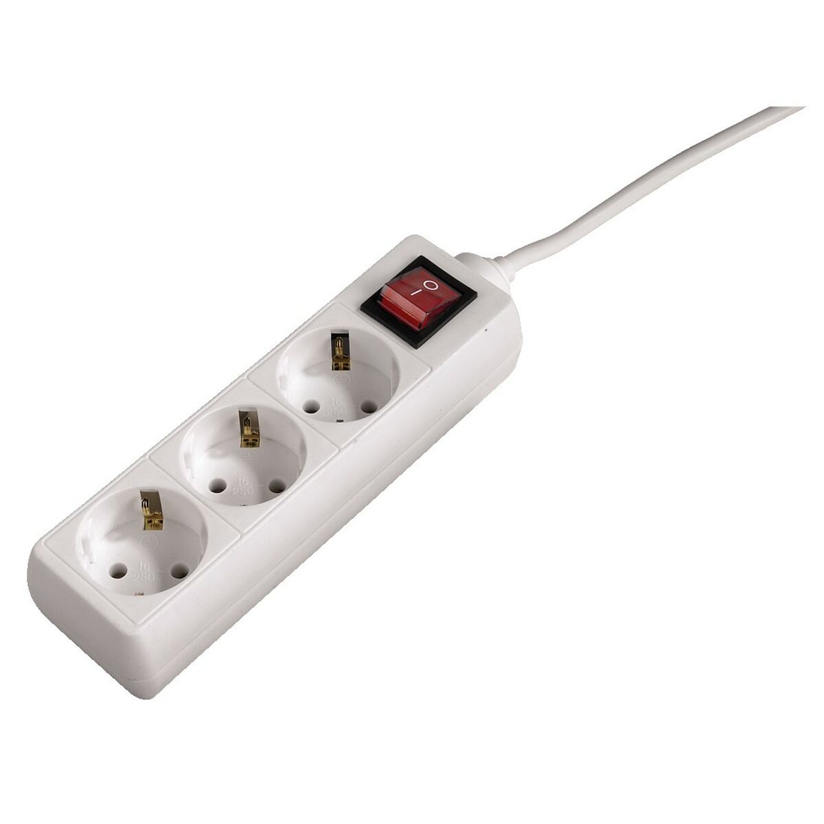 Schuko 3 Way Multi-socket Adapter Hama 69030382 White 3500 W