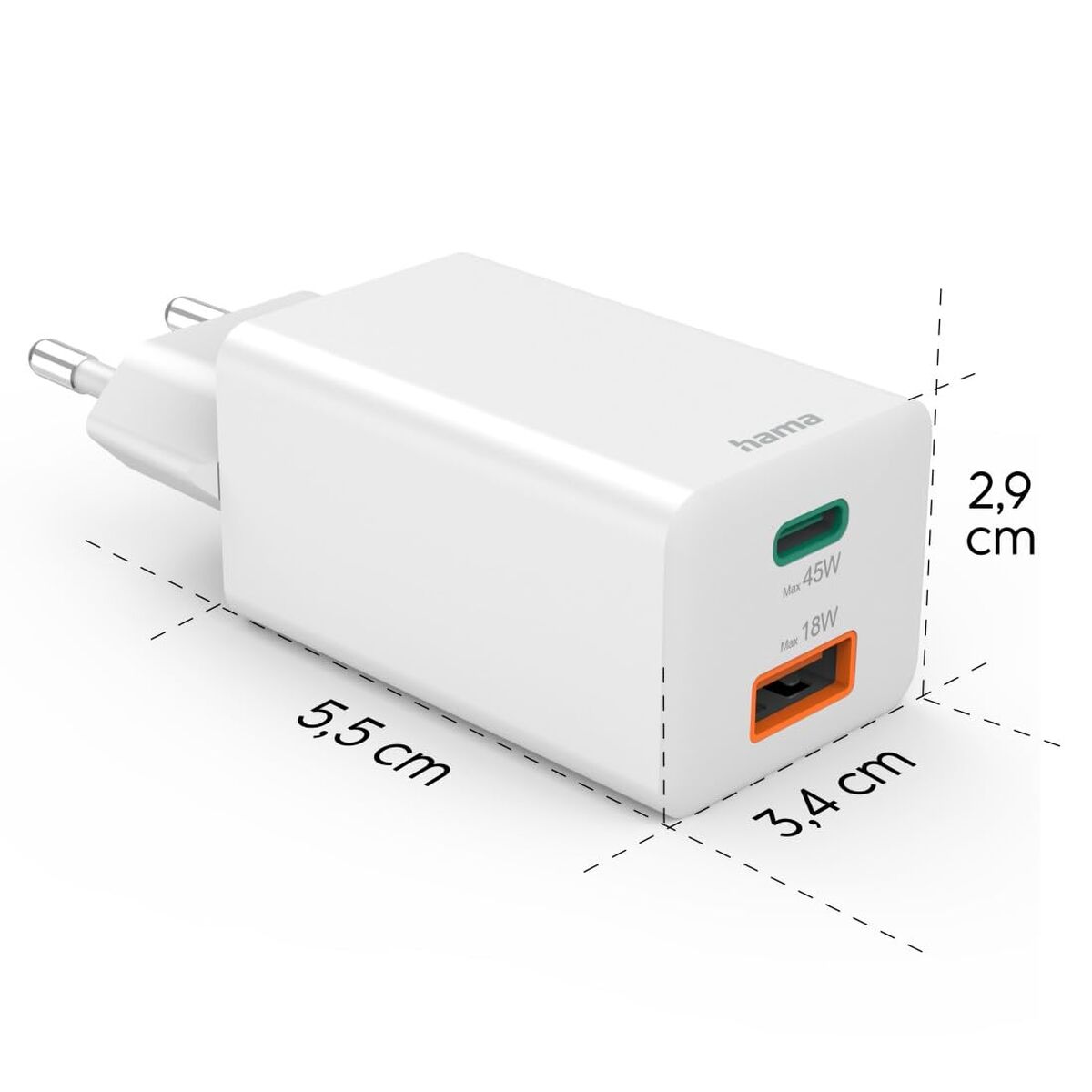 Wall Charger Hama 00201993 White 45 W
